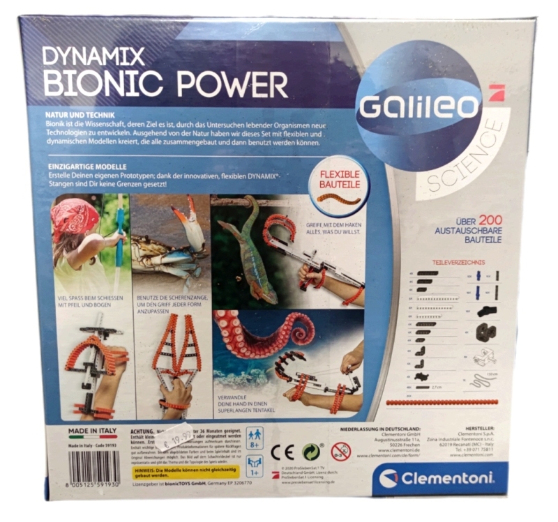 Experimentierset Galileo Bionic Power für Kinder von Clementoni. Spielersich die Natur und ihre Geheimnisse entdecken.